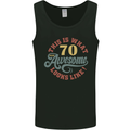 70th Birthday 70 Year Old Awesome Looks Like Mens Vest Tank Top Black