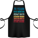 70th Birthday 70 Year Old Cotton Apron 100% Organic Black
