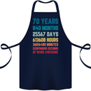70th Birthday 70 Year Old Cotton Apron 100% Organic Navy Blue