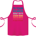 70th Birthday 70 Year Old Cotton Apron 100% Organic Pink