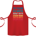 70th Birthday 70 Year Old Cotton Apron 100% Organic Red