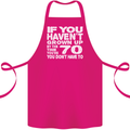 70th Birthday 70 Year Old Don't Grow Up Funny Cotton Apron 100% Organic Pink