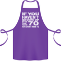 70th Birthday 70 Year Old Don't Grow Up Funny Cotton Apron 100% Organic Purple