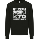 70th Birthday 70 Year Old Don't Grow Up Funny Mens Sweatshirt Jumper Black