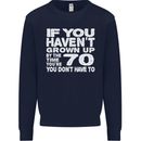 70th Birthday 70 Year Old Don't Grow Up Funny Mens Sweatshirt Jumper Navy Blue