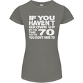 70th Birthday 70 Year Old Don't Grow Up Funny Womens Petite Cut T-Shirt Charcoal