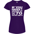 70th Birthday 70 Year Old Don't Grow Up Funny Womens Petite Cut T-Shirt Purple