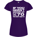 70th Birthday 70 Year Old Don't Grow Up Funny Womens Petite Cut T-Shirt Purple