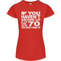 70th Birthday 70 Year Old Don't Grow Up Funny Womens Petite Cut T-Shirt Red
