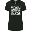 70th Birthday 70 Year Old Don't Grow Up Funny Womens Wider Cut T-Shirt Black