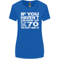 70th Birthday 70 Year Old Don't Grow Up Funny Womens Wider Cut T-Shirt Royal Blue