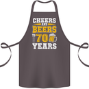 70th Birthday 70 Year Old Funny Alcohol Cotton Apron 100% Organic Dark Grey