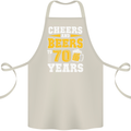 70th Birthday 70 Year Old Funny Alcohol Cotton Apron 100% Organic Natural