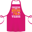 70th Birthday 70 Year Old Funny Alcohol Cotton Apron 100% Organic Pink