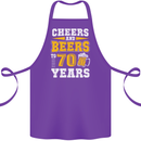 70th Birthday 70 Year Old Funny Alcohol Cotton Apron 100% Organic Purple