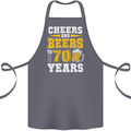 70th Birthday 70 Year Old Funny Alcohol Cotton Apron 100% Organic Steel
