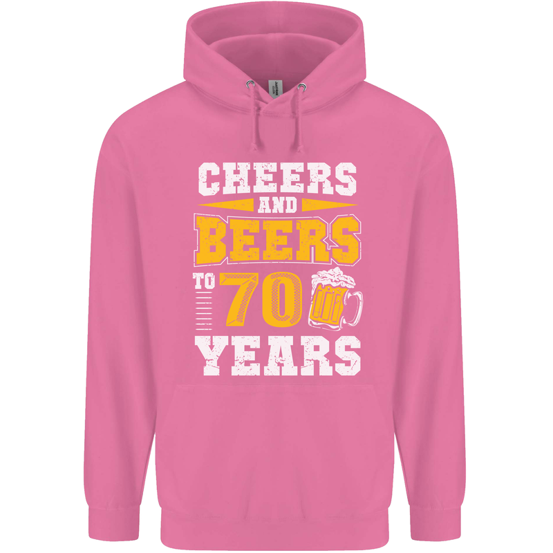 70th Birthday 70 Year Old Funny Alcohol Mens 80% Cotton Hoodie Azelea