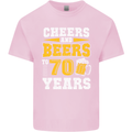 70th Birthday 70 Year Old Funny Alcohol Mens Cotton T-Shirt Tee Top Light Pink