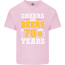 70th Birthday 70 Year Old Funny Alcohol Mens Cotton T-Shirt Tee Top Light Pink