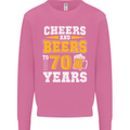 70th Birthday 70 Year Old Funny Alcohol Mens Sweatshirt Jumper Azalea
