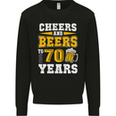 70th Birthday 70 Year Old Funny Alcohol Mens Sweatshirt Jumper Black
