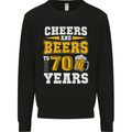 70th Birthday 70 Year Old Funny Alcohol Mens Sweatshirt Jumper Black