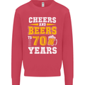 70th Birthday 70 Year Old Funny Alcohol Mens Sweatshirt Jumper Heliconia