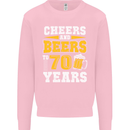 70th Birthday 70 Year Old Funny Alcohol Mens Sweatshirt Jumper Light Pink