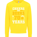 70th Birthday 70 Year Old Funny Alcohol Mens Sweatshirt Jumper Yellow