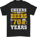 70th Birthday 70 Year Old Funny Alcohol Mens T-Shirt 100% Cotton Black