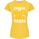 70th Birthday 70 Year Old Funny Alcohol Womens Petite Cut T-Shirt Yellow