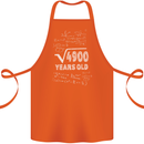 70th Birthday 70 Year Old Geek Funny Maths Cotton Apron 100% Organic Orange