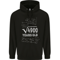 70th Birthday 70 Year Old Geek Funny Maths Mens 80% Cotton Hoodie Black