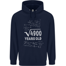 70th Birthday 70 Year Old Geek Funny Maths Mens 80% Cotton Hoodie Navy Blue