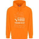 70th Birthday 70 Year Old Geek Funny Maths Mens 80% Cotton Hoodie Orange