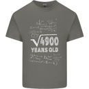70th Birthday 70 Year Old Geek Funny Maths Mens Cotton T-Shirt Tee Top Charcoal