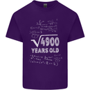 70th Birthday 70 Year Old Geek Funny Maths Mens Cotton T-Shirt Tee Top Purple