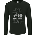70th Birthday 70 Year Old Geek Funny Maths Mens Long Sleeve T-Shirt Black
