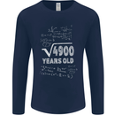 70th Birthday 70 Year Old Geek Funny Maths Mens Long Sleeve T-Shirt Navy Blue