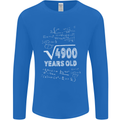 70th Birthday 70 Year Old Geek Funny Maths Mens Long Sleeve T-Shirt Royal Blue