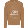 70th Birthday 70 Year Old Geek Funny Maths Mens Sweatshirt Jumper Caramel Latte