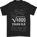 70th Birthday 70 Year Old Geek Funny Maths Mens T-Shirt 100% Cotton Black