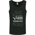 70th Birthday 70 Year Old Geek Funny Maths Mens Vest Tank Top Black