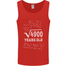 70th Birthday 70 Year Old Geek Funny Maths Mens Vest Tank Top Red