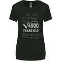70th Birthday 70 Year Old Geek Funny Maths Womens Wider Cut T-Shirt Black