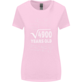70th Birthday 70 Year Old Geek Funny Maths Womens Wider Cut T-Shirt Light Pink