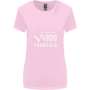 70th Birthday 70 Year Old Geek Funny Maths Womens Wider Cut T-Shirt Light Pink