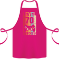 70th Birthday 70 Year Old Level Up Gamming Cotton Apron 100% Organic Pink