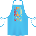 70th Birthday 70 Year Old Level Up Gamming Cotton Apron 100% Organic Turquoise
