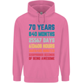 70th Birthday 70 Year Old Mens 80% Cotton Hoodie Azelea